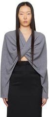 Beaufille Gray Twist Sweater In Heather Grey