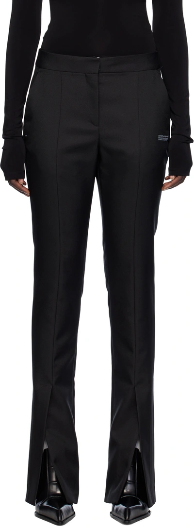 OFF-WHITE BLACK CORPORATE TECH TROUSERS