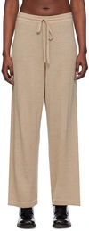 LAUREN MANOOGIAN BEIGE SUPER FINE LOUNGE PANTS