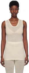 LAUREN MANOOGIAN OFF-WHITE SUPER FINE TANK TOP