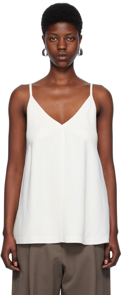 Studio Nicholson Off-white V-neck Camisole In Parchment