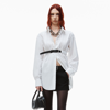 ALEXANDER WANG BUTTON DOWN BELTED TUNIC IN COTTON