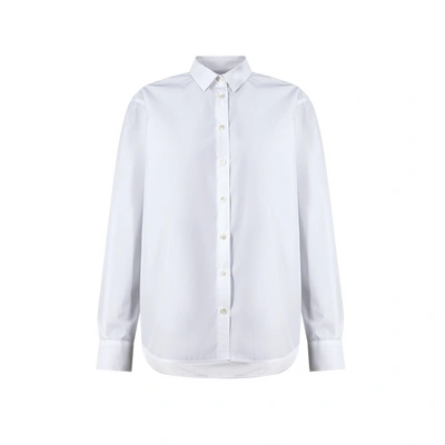 Totême Point-collar Cotton-poplin Shirt In White