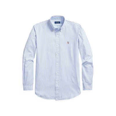 Polo Ralph Lauren Striped Oxford Shirt In Blue