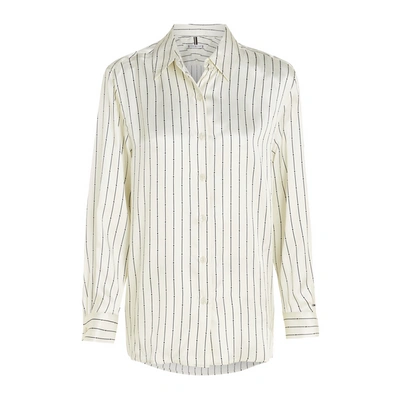Tommy Hilfiger Stripe Shirt In Mini Argyle Stripe/ancient White