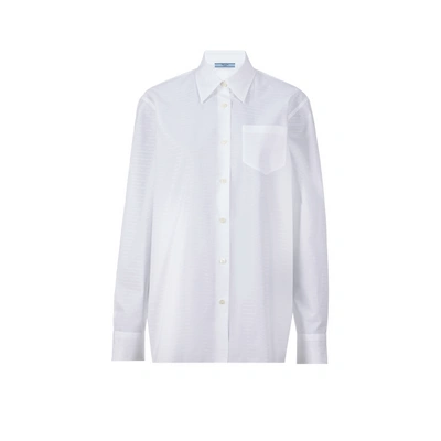 Prada All-over Monogrammed Shirt In White