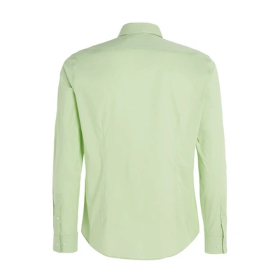 Calvin Klein Slim-fit Cotton Shirt In Green