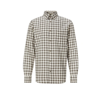 Gant Cotton Check Shirt In Grey