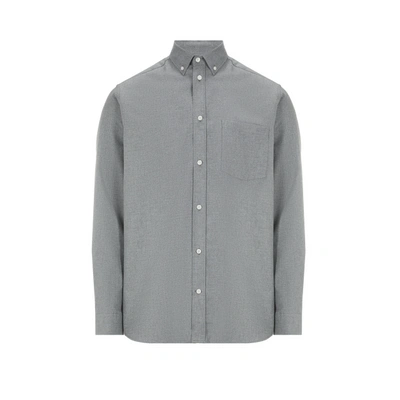 Au Printemps Paris Cotton Shirt In Gray