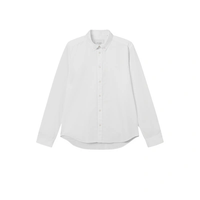 Les Deux Louis Cotton Oxford Button-up Shirt In White