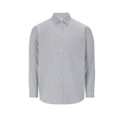 Saison 1865 Striped Cotton Shirt In Gray