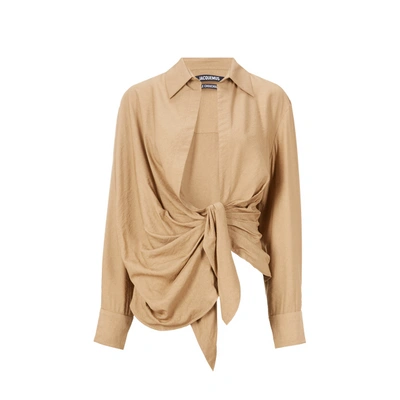 Jacquemus La Chemise Bahia Shirt In Metallic