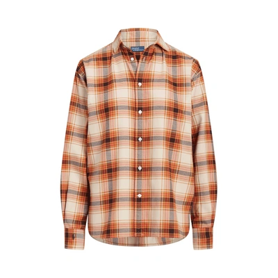 Polo Ralph Lauren Check Flannel Shirt In Beige