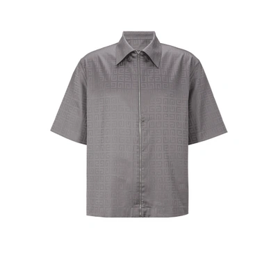 Givenchy Monogrammed Cotton Shirt In Grey
