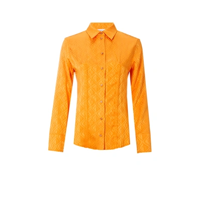 Marine Serre Patterned Shirt In Orange