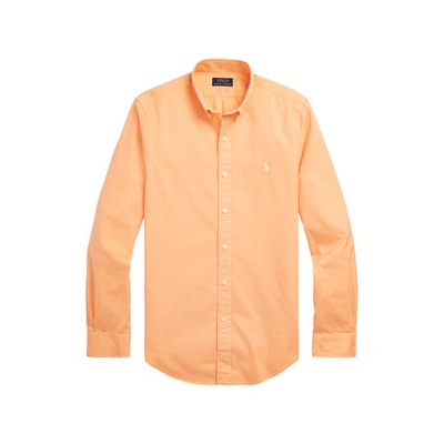 Polo Ralph Lauren Slim-fit Cotton Shirt In Orange
