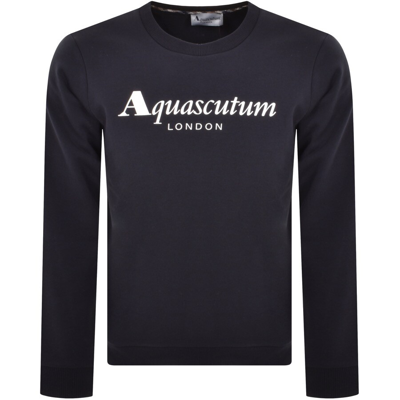 Aquascutum London Logo Sweatshirt Navy