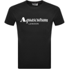 Aquascutum Logo T Shirt Black In Black