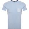 Aquascutum Logo T Shirt Blue In Blue
