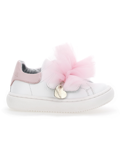 Monnalisa Kids'   Nappa Leather Tennis Shoes In Rosa Fairy Tale