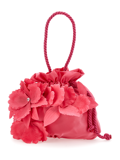 Monnalisa Satin Handbag In Fuchsia