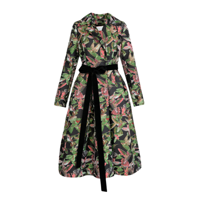 Lily Was Here Coat With Embroidered Black Jacquard