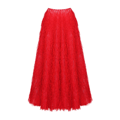Lily Was Here Red Evening Maxi Skirt