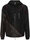 Fendi Black Ff-print Reversible Windbreaker In Black