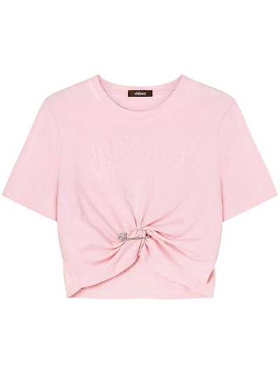 VERSACE MILANO STAMP CROP T-SHIRT