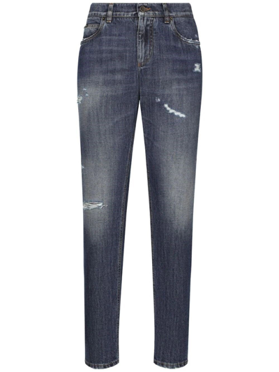 Dolce & Gabbana Straight-leg Jeans In Blue
