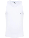 MSGM RIBBED TANK TOP WITH LOGO