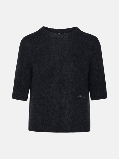Ganni Black Wool Blend Sweater