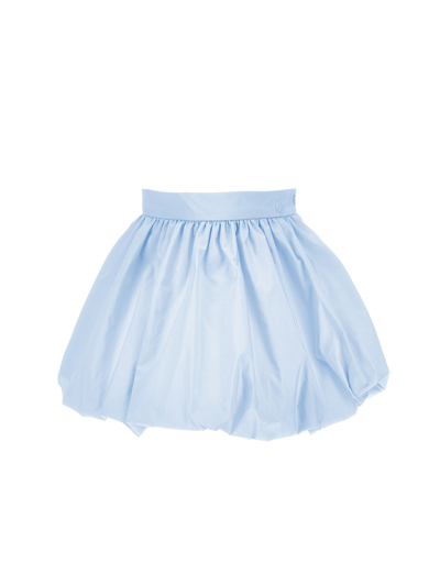 Monnalisa Kids'   Puffball Taffeta Skirt In Light Blue
