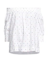 Caliban Woman Top White Size 8 Cotton In White