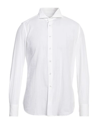 Bagutta Man Shirt White Size 17 Cotton