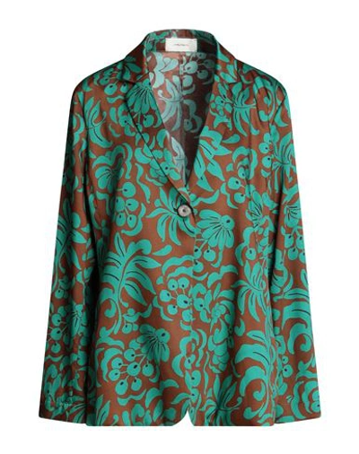 Maliparmi Malìparmi Woman Blazer Brown Size 12 Polyester