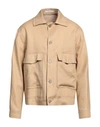 Tagliatore Man Jacket Sand Size 40 Linen, Cupro In Beige