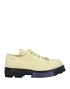 Oamc Man Lace-up Shoes Light Yellow Size 10 Leather