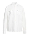 Gmf 965 Man Shirt White Size 18 Linen, Cotton