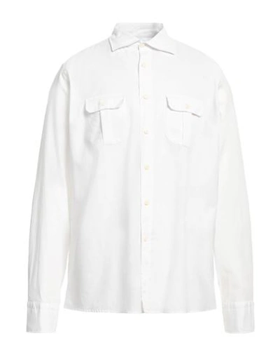 Gmf 965 Man Shirt White Size 18 Linen, Cotton