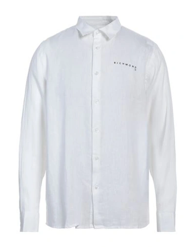 Richmond X Man Shirt White Size 44 Linen