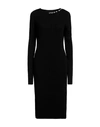 Just Cavalli Woman Midi Dress Black Size M Wool, Viscose, Polyamide, Cashmere In Black