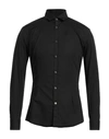 Daniele Alessandrini Homme Man Shirt Black Size 17 ½ Cotton, Elastane