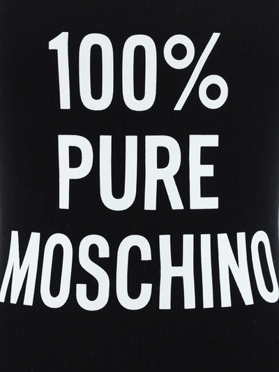 Moschino Logo-print Stretch-cotton Top In A1555
