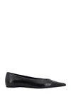 Totême Leather Asymmetric Ballerinas Black