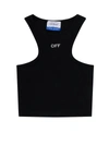Off-white Off Stamp Ribbed Crop Top