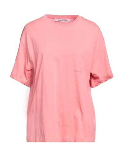 Trussardi Woman T-shirt Pink Size M Cotton