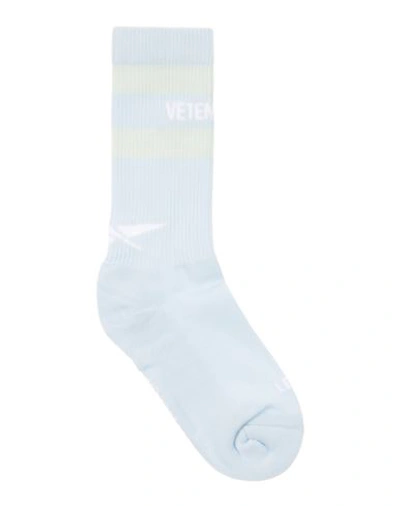Vetements Man Socks & Hosiery Sky Blue Size 6-9 Cotton, Polyamide, Elastane