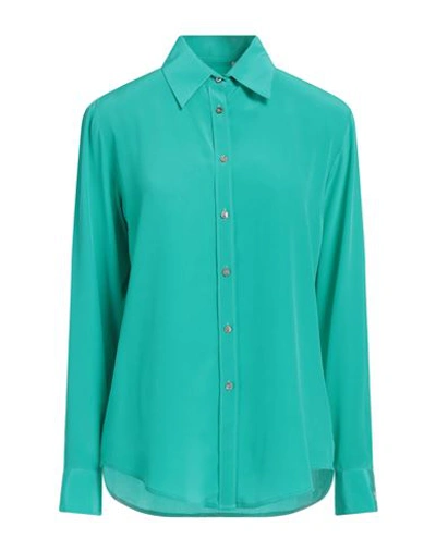 Camicettasnob Woman Shirt Emerald Green Size 10 Silk