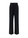 Lanvin Black Pleated Pants With Invisible Zip In Black